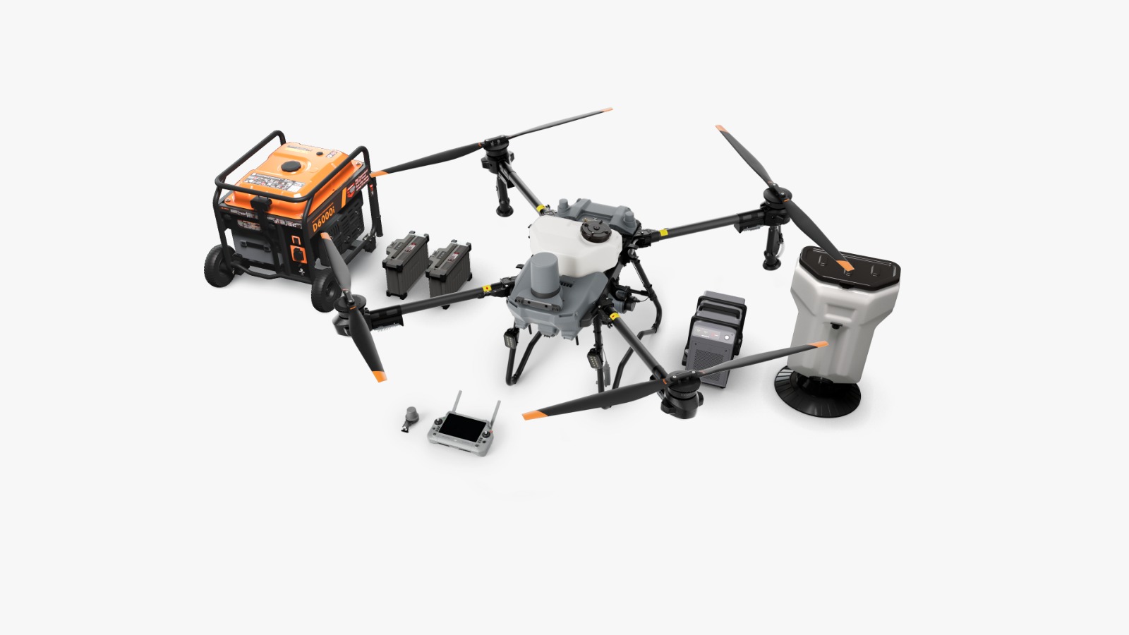 DJI Agras T25P — drone agrícola com kit (gerador, baterias e controle)